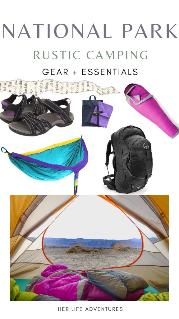 Learn what you should bring for Camping Essentials when staying in National Parks. What to pack for camping - These are important items for your camping checklist: Tent | Sleeping Bag | Sleeping Pad | Camping Pillow | Headlamp| + all other gear essentials for what to bring camping for beginners.