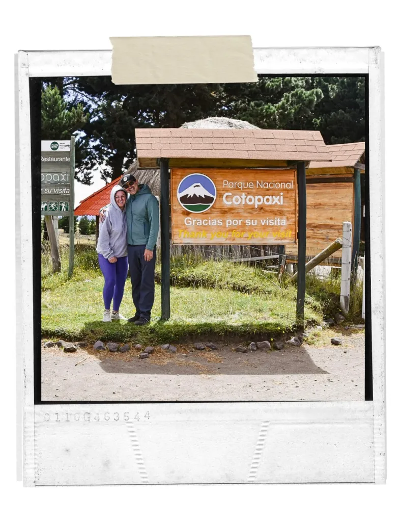 COTOPAXI NATIONAL PARK SIGN