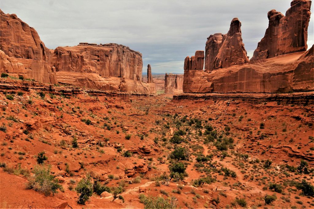 উটাহ-এর শ্বাসরুদ্ধকর ক্যানিয়ন ল্যান্ডস্কেপে মহিমান্বিত লাল পাথরের গঠন অন্বেষণ করুন।