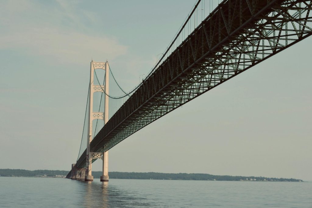 Waterfront Boardwalk In Mackinac Island Michigan